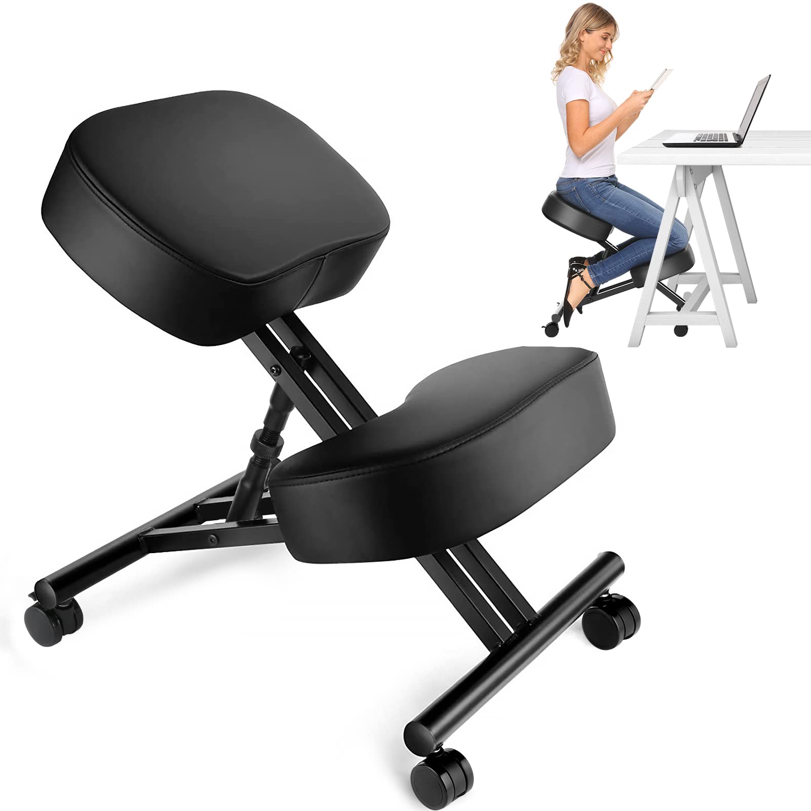 Ergonomic Office Chair - Kneeling Chair Ergonomic for Office, Adjustable