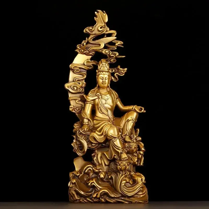 Home Office Feng Shui - Feng Shui Copper Guanyin Ornaments Bodhisattva