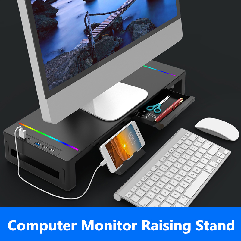 Monitor Riser Stand - Monitor Stand Riser, With Foldable, Height