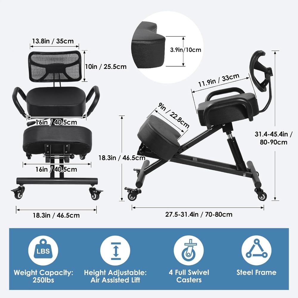 Adjustable Ergonomic Kneeling  - Ergonomic Office Chair recension och pris