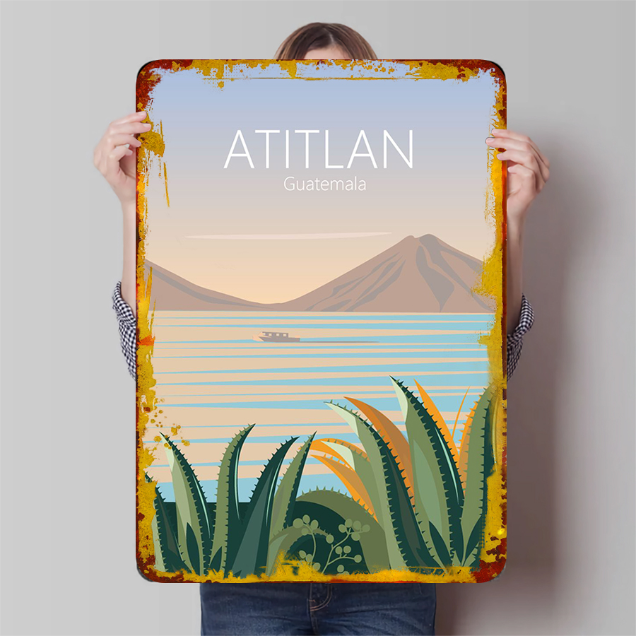Vintage Atitlan Lake Guatemala - Home Office Guatemala recension och pris