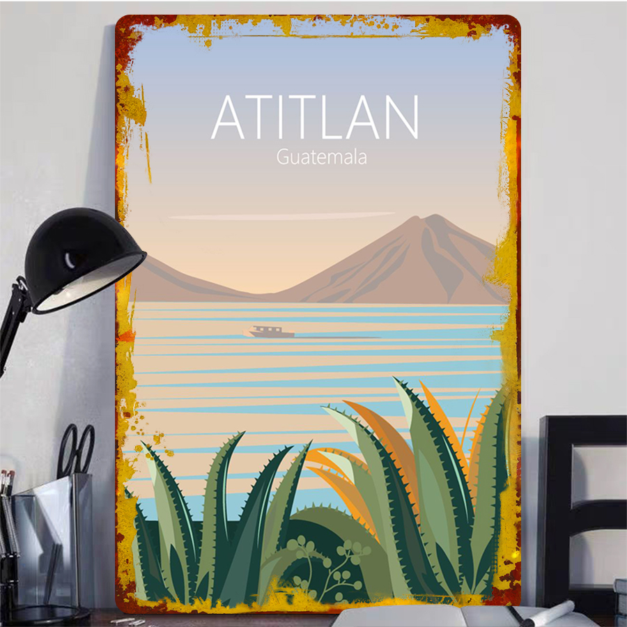 Vintage Atitlan Lake Guatemala - Home Office Guatemala recension och pris