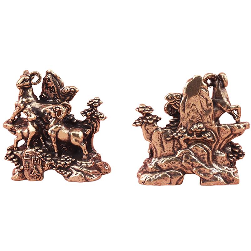 Vintage Brass Three Goat Figur - Home Office Feng Shui recension och pris