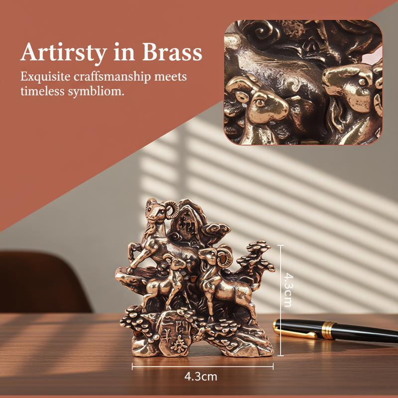 Vintage Brass Three Goat Figur - Home Office Feng Shui recension och pris