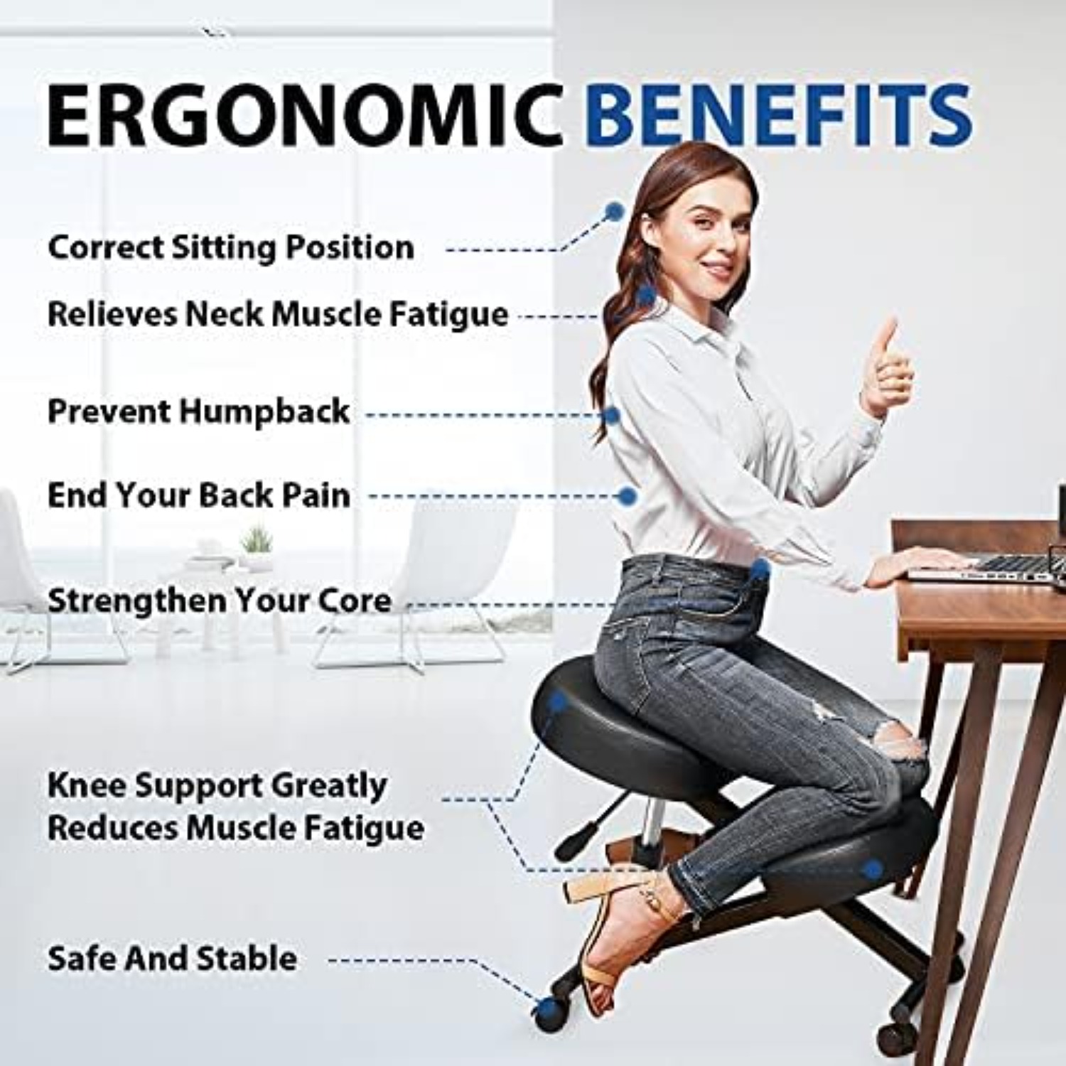Kneeling Chair Ergonomic for O - Ergonomic Office Chair recension och pris