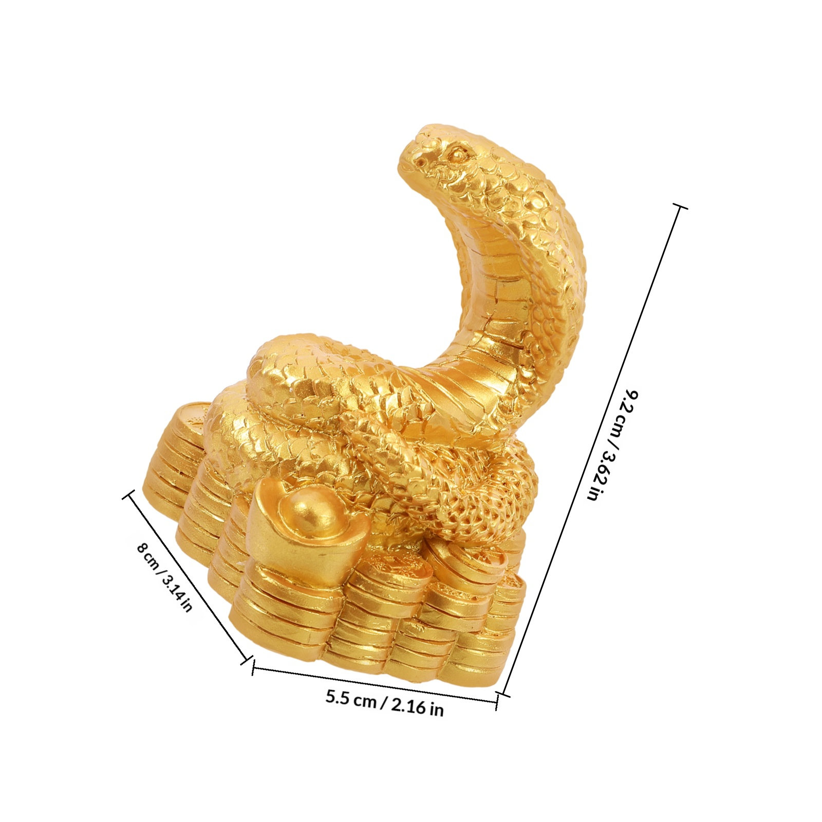 Resin Snake Statue Decoration  - Home Office With Bookshelves recension och pris