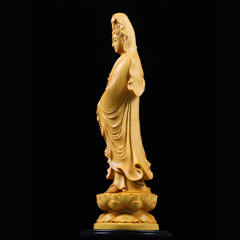 Natural Cypress Guanyin  Buddh - Home Office Feng Shui recension och pris