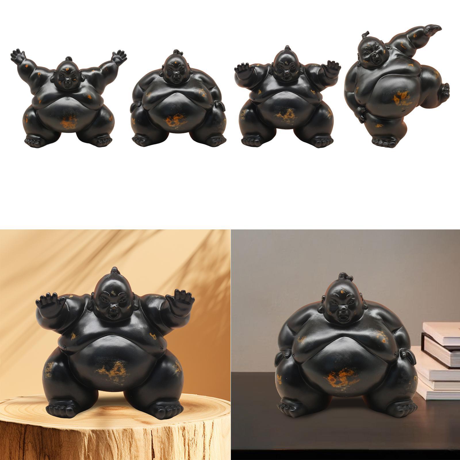 Sumo Statue Housewarming Gift  - Home Office With Bookshelves recension och pris