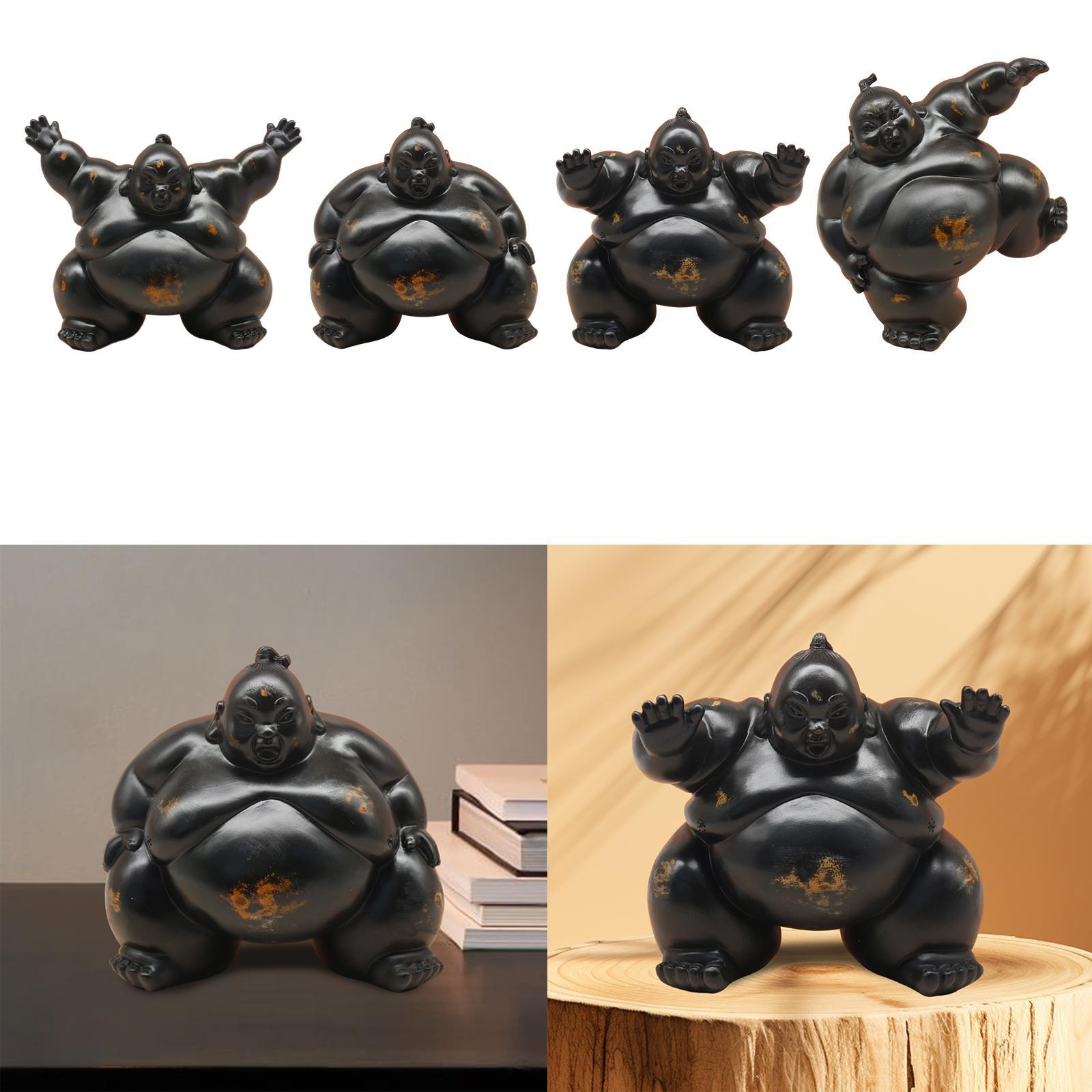 Sumo Statue Housewarming Gift  - Home Office With Bookshelves recension och pris