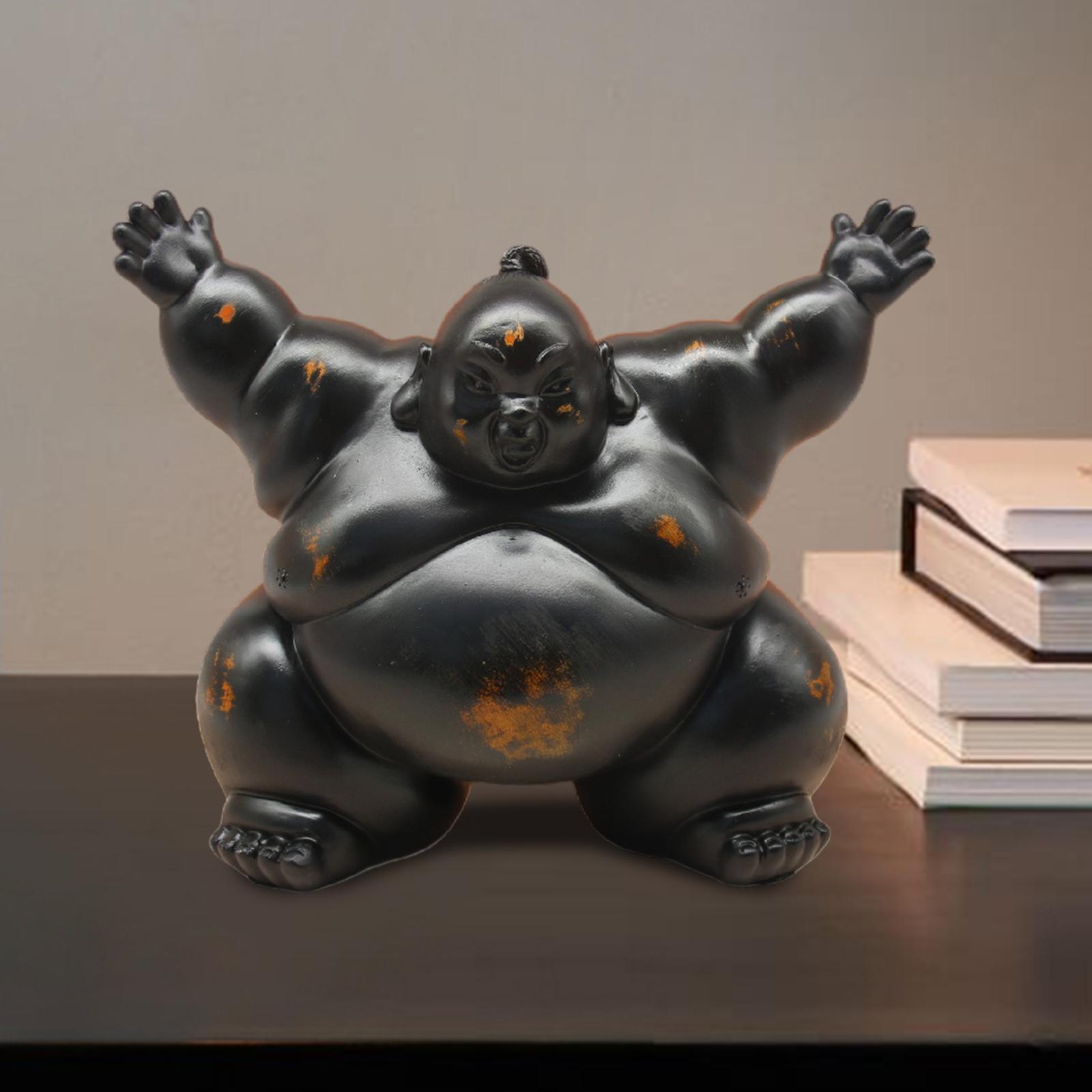 Sumo Statue Housewarming Gift  - Home Office With Bookshelves recension och pris