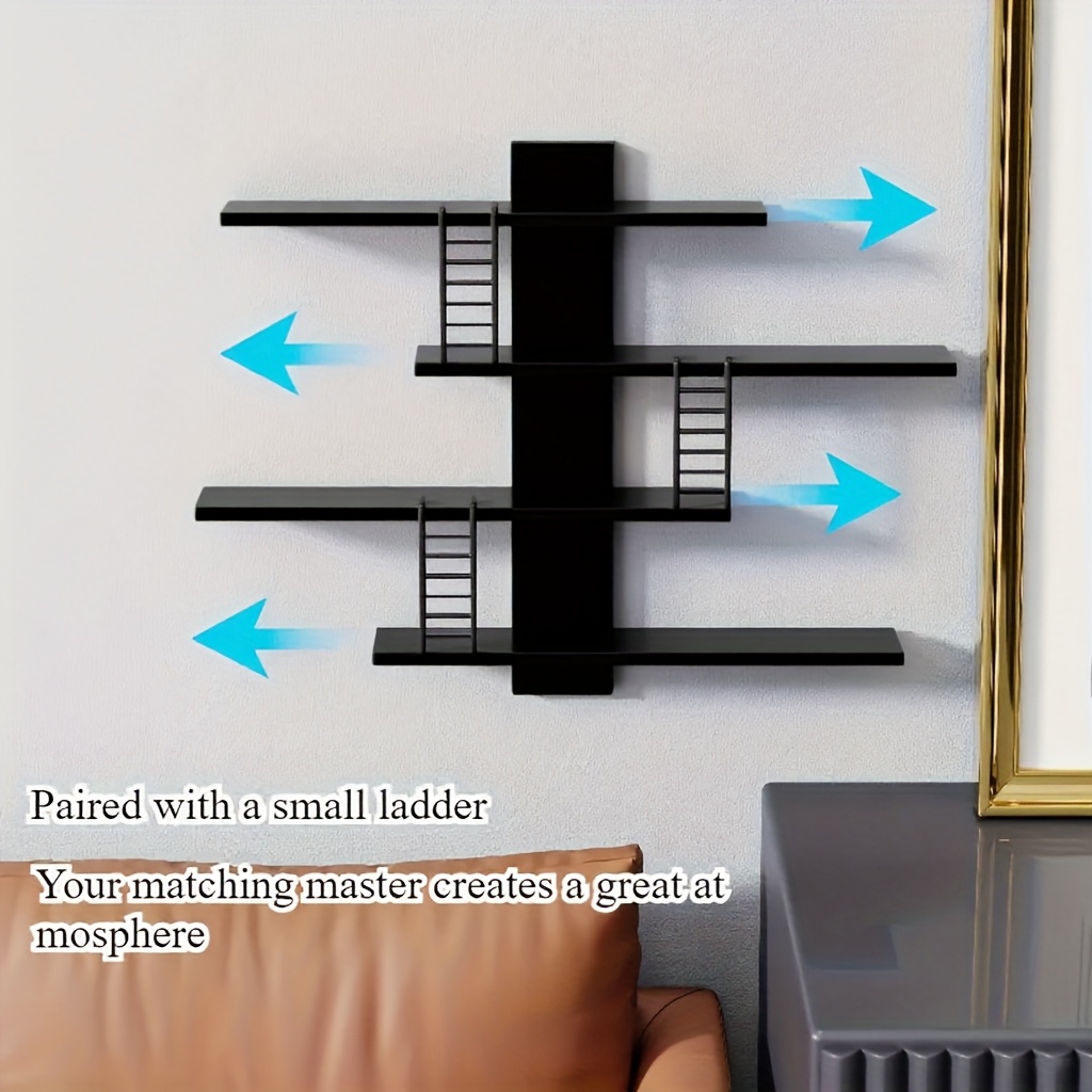 No-Drill Wall-Mounted Shelf Su - Home Office With Bookshelves recension och pris