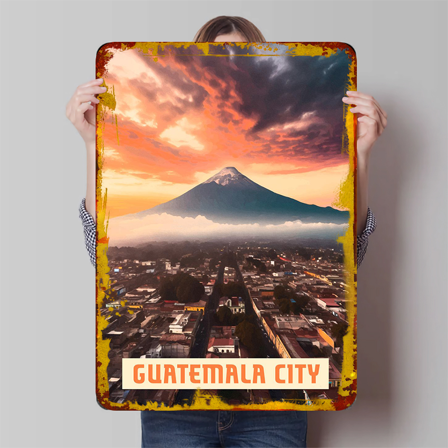 Guatemala City Skyline with Vo - Home Office Guatemala recension och pris