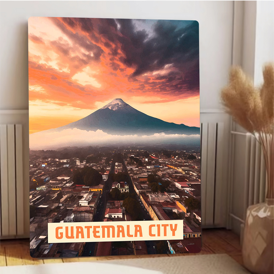 Guatemala City Skyline with Vo - Home Office Guatemala recension och pris