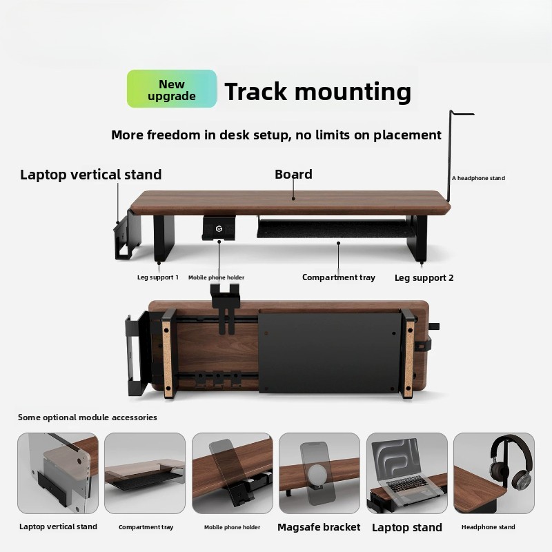 Hot Sale! Walnut Monitor Stand - Monitor Riser Stand recension och pris