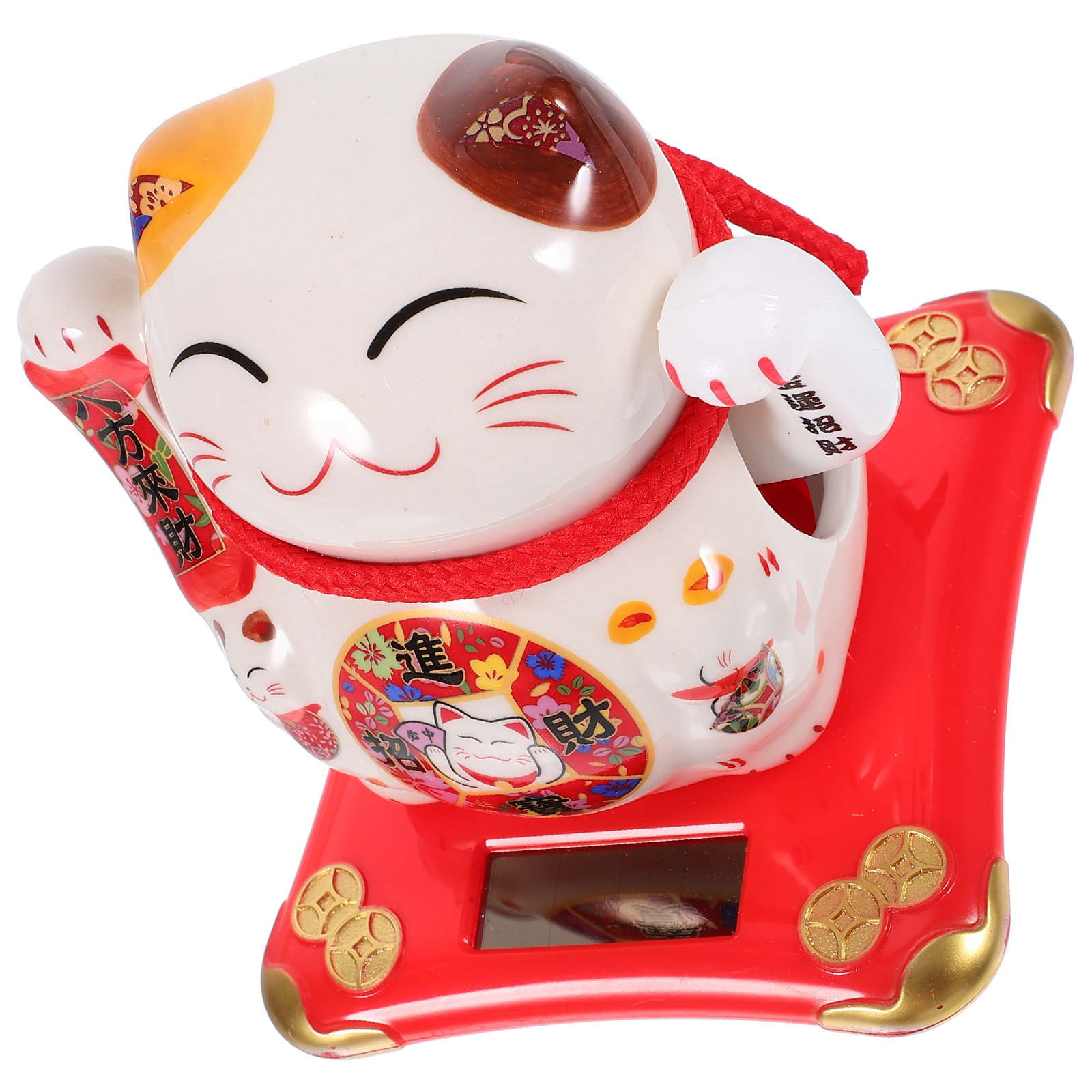 Solar Powered Cat Ornament wit - Home Office Feng Shui recension och pris