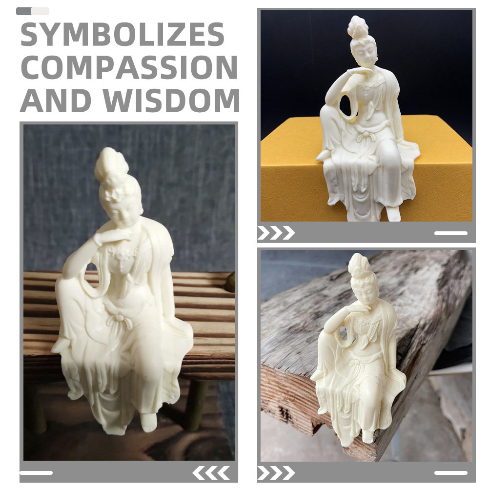 Guanyin Buddha Statue Carved N - Home Office Feng Shui recension och pris